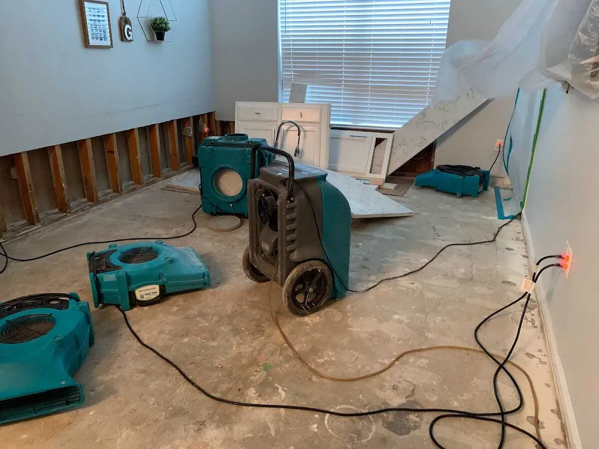 Dehumidifier in flood-cut room for Water Extraction & Removal in Royal Oak